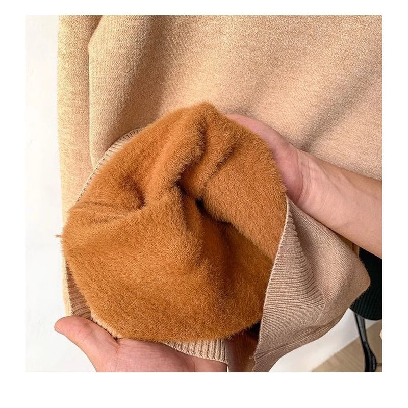 Suéter Grosso De Gola Alta Para Mulheres No Inverno 2025