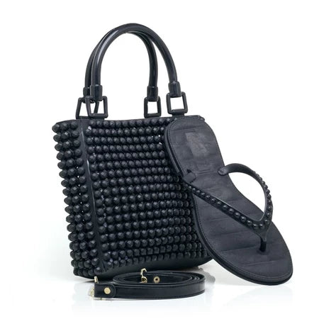 Kit Praia Bolsa Mão + Chinelo Pérola Feminina Injetada Em Pvc Barato Várias Cores