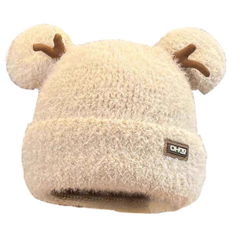 GOODTHIS Chapéu De Pelúcia , Orelha De Urso Fofo E Quente , Casual Skullcap Winter
