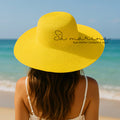 Chapéu Feminino Praia Sol Aba Larga Palha Flexível Moda Verão