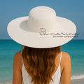 Chapéu Feminino Praia Sol Aba Larga Palha Flexível Moda Verão