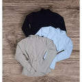 Kit 3 Blusas Cacharrel Lisa Feminina Gola Alta Manga Longa Suplex