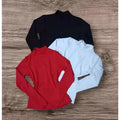 Kit 3 Blusas Cacharrel Lisa Feminina Gola Alta Manga Longa Suplex