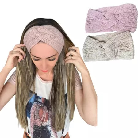 Duplinha de Faixa de Lã Feminina Borda Larga Acessórios Para Cabelos Estilo e Conforto Moda Inverno