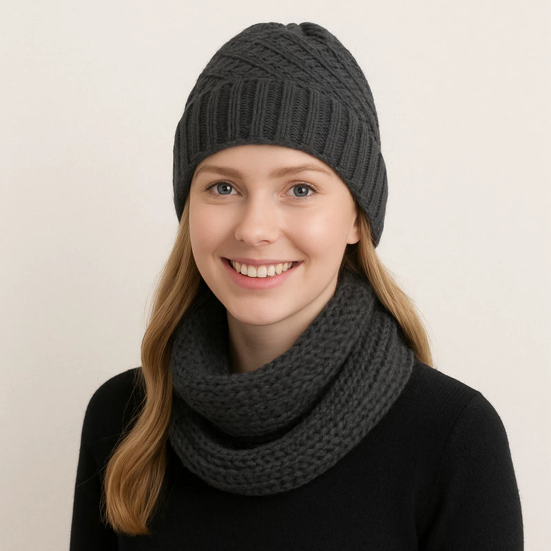 Touca e Cachecol Gorro e Gola moda fashion inverno elegante