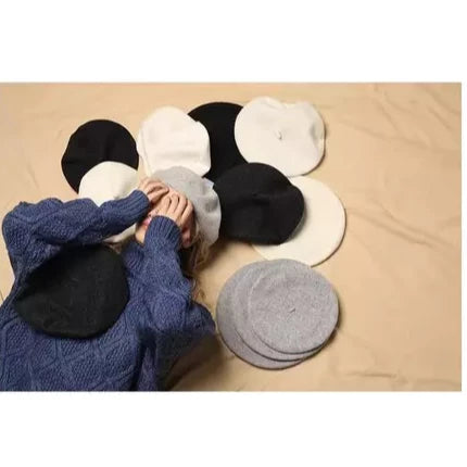 Boina Francesa Feminina Inverno Gorro Lisa Chapéu Premium