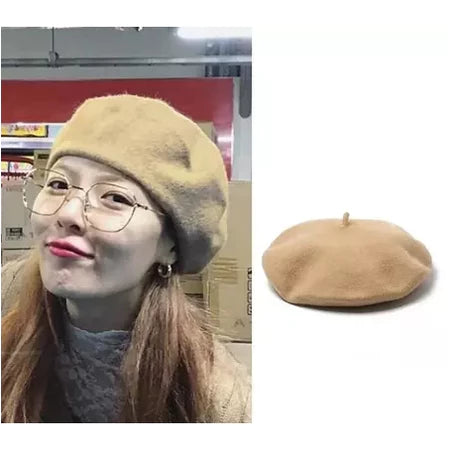 Boina Francesa Feminina Inverno Gorro Lisa Chapéu Premium