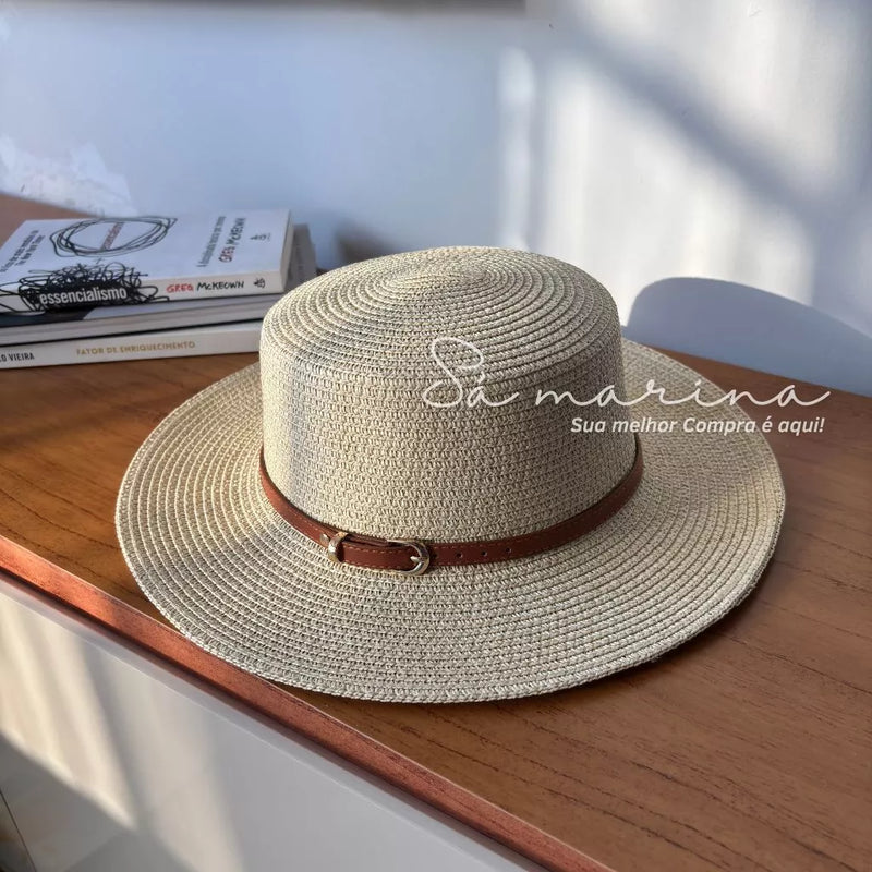 Chapéu Paris com Cinto e Fivela | Chapéu feminino moda verão, chapéu elegante, chapéu praia