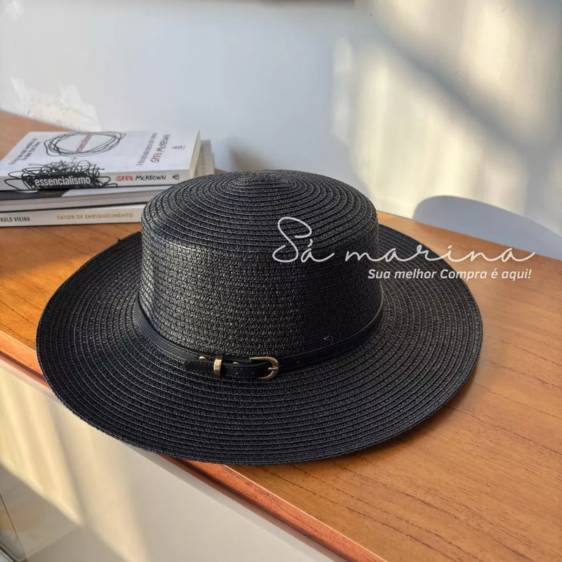 Chapéu Paris com Cinto e Fivela | Chapéu feminino moda verão, chapéu elegante, chapéu praia