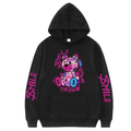 Blusa Moletom Canguru Capuz E Bolso Flanelado Unissex Streetwear Feminino urso Smile Tumblr manga moda