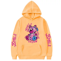 Blusa Moletom Canguru Capuz E Bolso Flanelado Unissex Streetwear Feminino urso Smile Tumblr manga moda