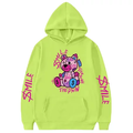 Blusa Moletom Canguru Capuz E Bolso Flanelado Unissex Streetwear Feminino urso Smile Tumblr manga moda