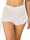 Shorts saida de praia trico feminino moda praia primavera verão