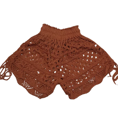 Shorts saida de praia trico feminino moda praia primavera verão