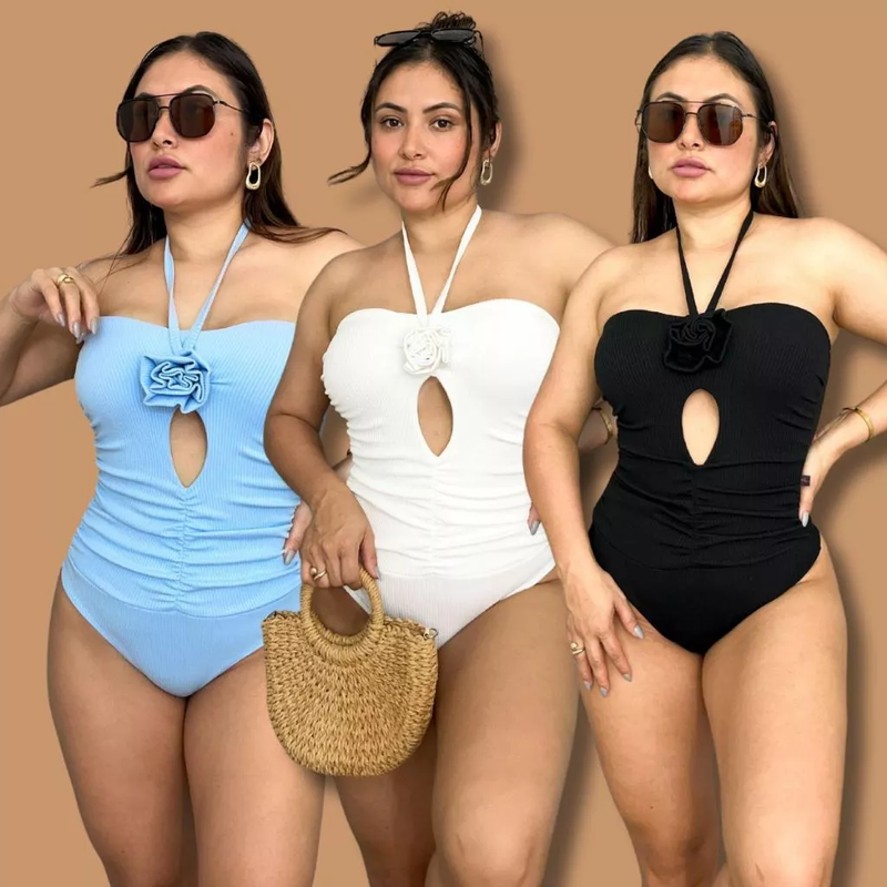 Body Feminino Elegante BODDY FLOR Cavado Bory Bori Bores Maio Verão Praia Lançamento Estilo Bodysuit