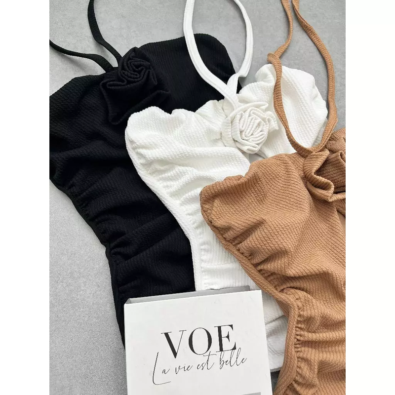 Body Feminino Elegante BODDY FLOR Cavado Bory Bori Bores Maio Verão Praia Lançamento Estilo Bodysuit