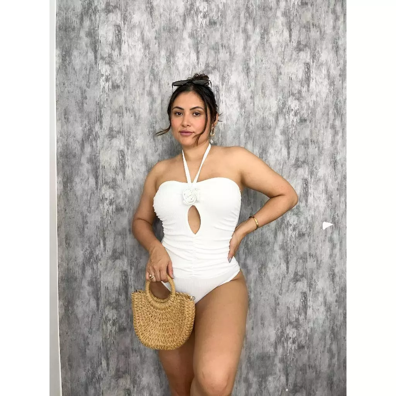 Body Feminino Elegante BODDY FLOR Cavado Bory Bori Bores Maio Verão Praia Lançamento Estilo Bodysuit