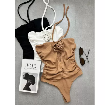 Body Feminino Elegante BODDY FLOR Cavado Bory Bori Bores Maio Verão Praia Lançamento Estilo Bodysuit