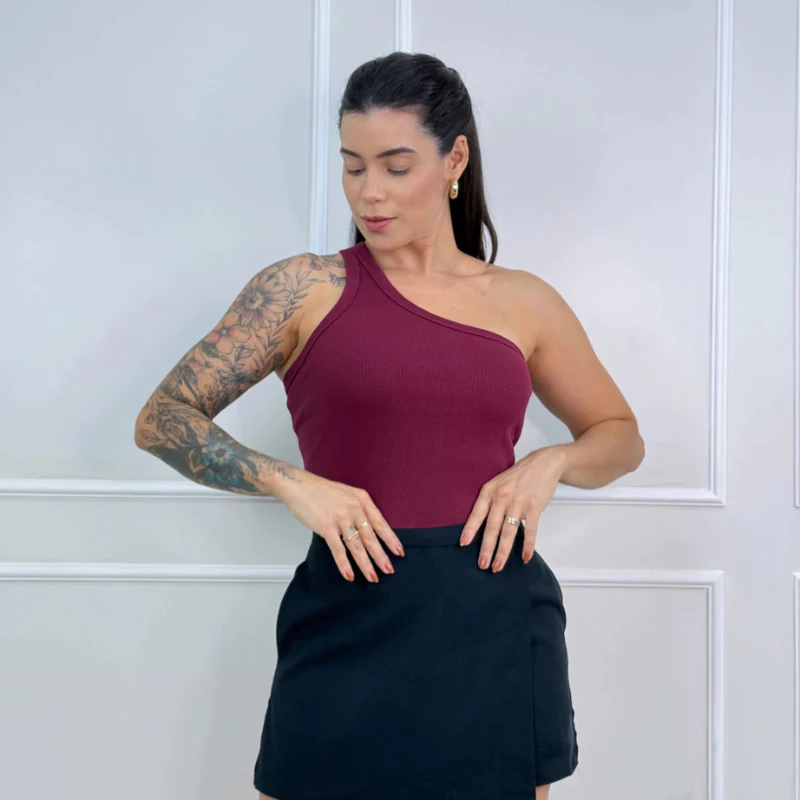 Kit 2 Blusas Feminina Mula Manga Ribana Canelada Nula Manca Ombro Só Básica Social Elegante Premium
