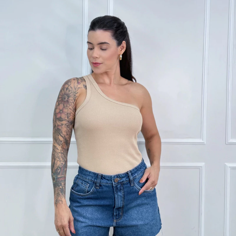 Kit 2 Blusas Feminina Mula Manga Ribana Canelada Nula Manca Ombro Só Básica Social Elegante Premium