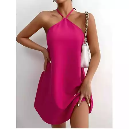 Vestido Alcinha Mídi Costas Nua Frente Única Sexy Curto Sem Bojo