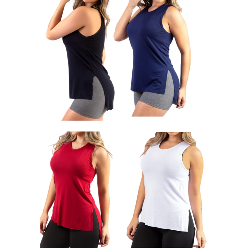 Kit Regatas Tapa Bumbum Para Academia Fitness Blusa que Cobre o Bumbum