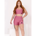 Kit 2 Conjuntos Feminino Academia Short + Top Fitness Cintura Alta Treino Corrida Ciclismo
