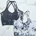 Kit 2 Top Trançado Bojo Tie Dye Marmorizado Roupa Academia Moda Feminina Premium Cropped Sutiâ