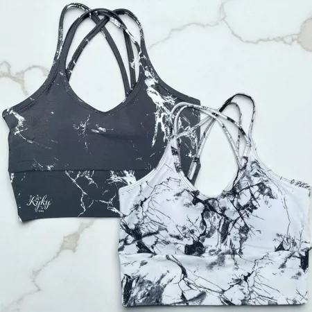Kit 2 Top Trançado Bojo Tie Dye Marmorizado Roupa Academia Moda Feminina Premium Cropped Sutiâ