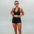 Short Feminino Dry Fit com Bolso Para Celular: Ideal para Caminhada, Academia, Ginástica e Corrida