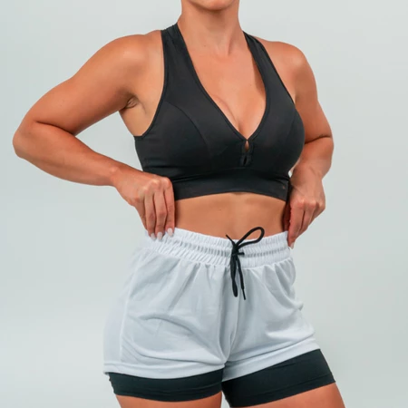 Short Feminino Dry Fit com Bolso Para Celular: Ideal para Caminhada, Academia, Ginástica e Corrida