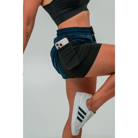 Short Feminino Dry Fit com Bolso Para Celular: Ideal para Caminhada, Academia, Ginástica e Corrida