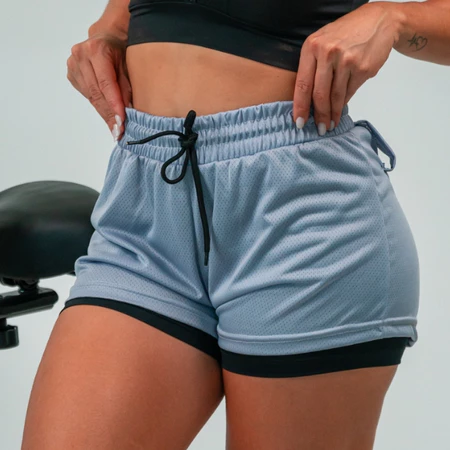 Short Feminino Dry Fit com Bolso Para Celular: Ideal para Caminhada, Academia, Ginástica e Corrida