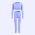 Conjunto top com calça fitness academia feminino cintura alta moda zero transparência