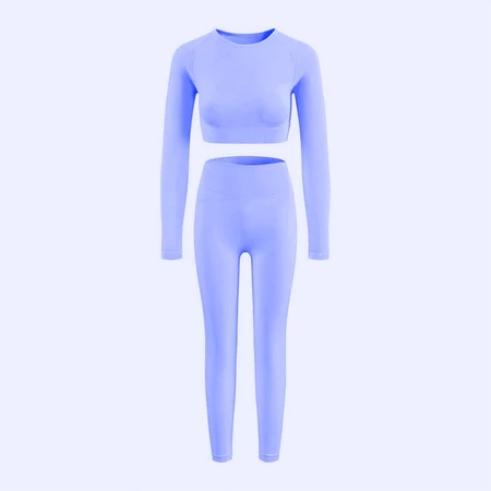 Conjunto top com calça fitness academia feminino cintura alta moda zero transparência
