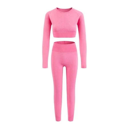 Conjunto top com calça fitness academia feminino cintura alta moda zero transparência