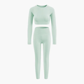 Conjunto top com calça fitness academia feminino cintura alta moda zero transparência