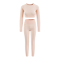 Conjunto top com calça fitness academia feminino cintura alta moda zero transparência