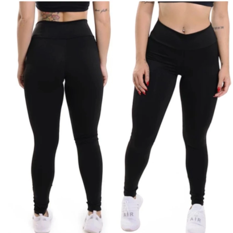 Kit 2 Calça Legging Feminina Suplex Suplo Não Fica Transparente Ideal Para seu Dia a Dia ou Seu Treino