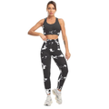 Conjunto Fitness Feminino Top e Legging Marmorizado Cintura Alta Tie Dye