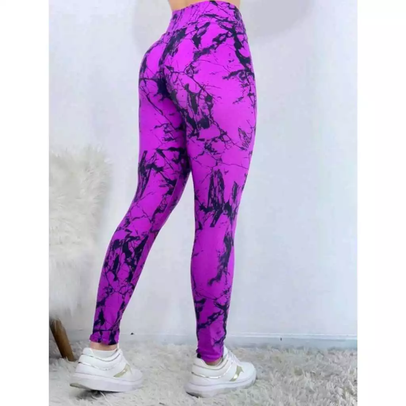 Calça Legging Marmorizada rajada fitness academia