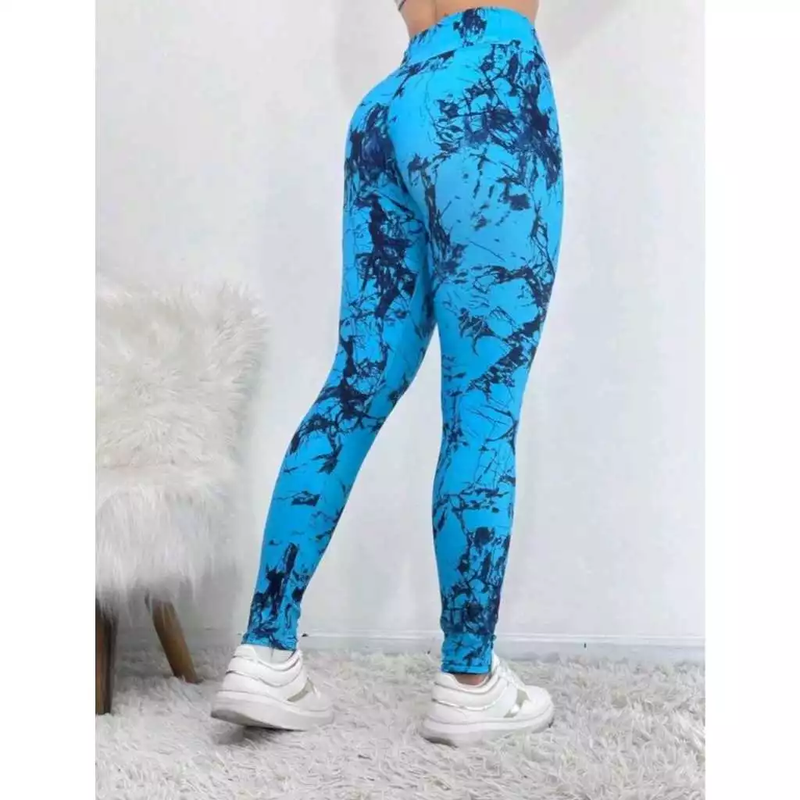 Calça Legging Marmorizada rajada fitness academia