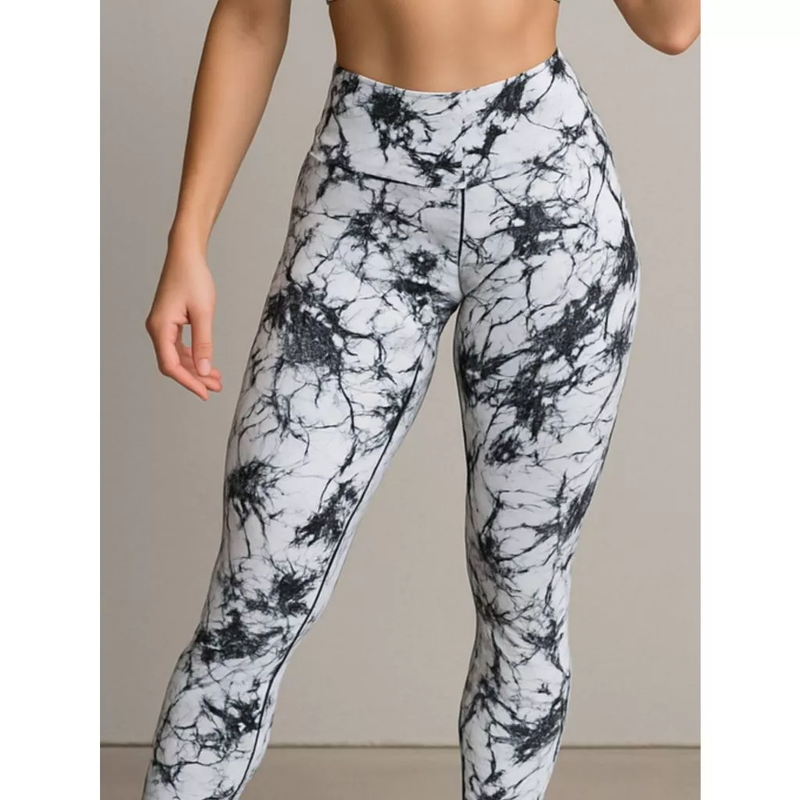 Calça Legging Marmorizada rajada fitness academia