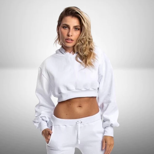 Casaco de Frio Blusa Cropped Modelo Blogueirinha Moda Inverno