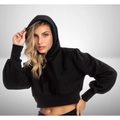 Casaco de Frio Blusa Cropped Modelo Blogueirinha Moda Inverno