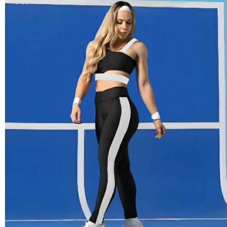 Conjunto Academia Fitness Top + Calça Legging Estilo Premium