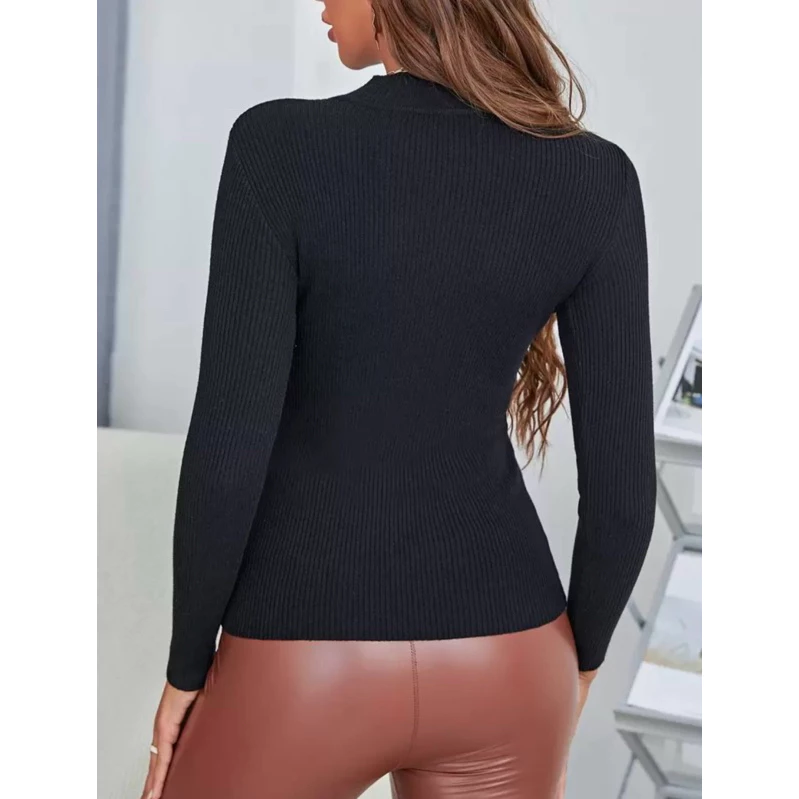 Blusas De Frio Em Trico Cacharrel Tricot Feminino Manga Longa Moda Inverno Individual e Kit