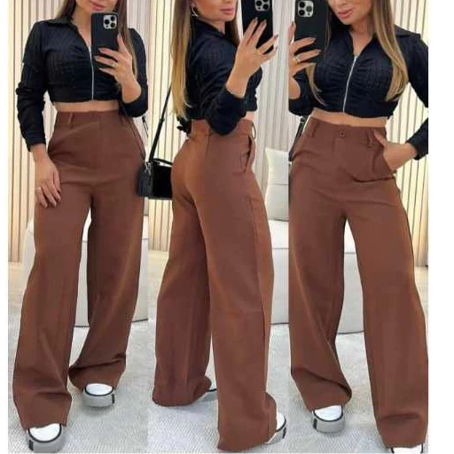 Calça Pantalona Alfaiataria Premium Com Bolso