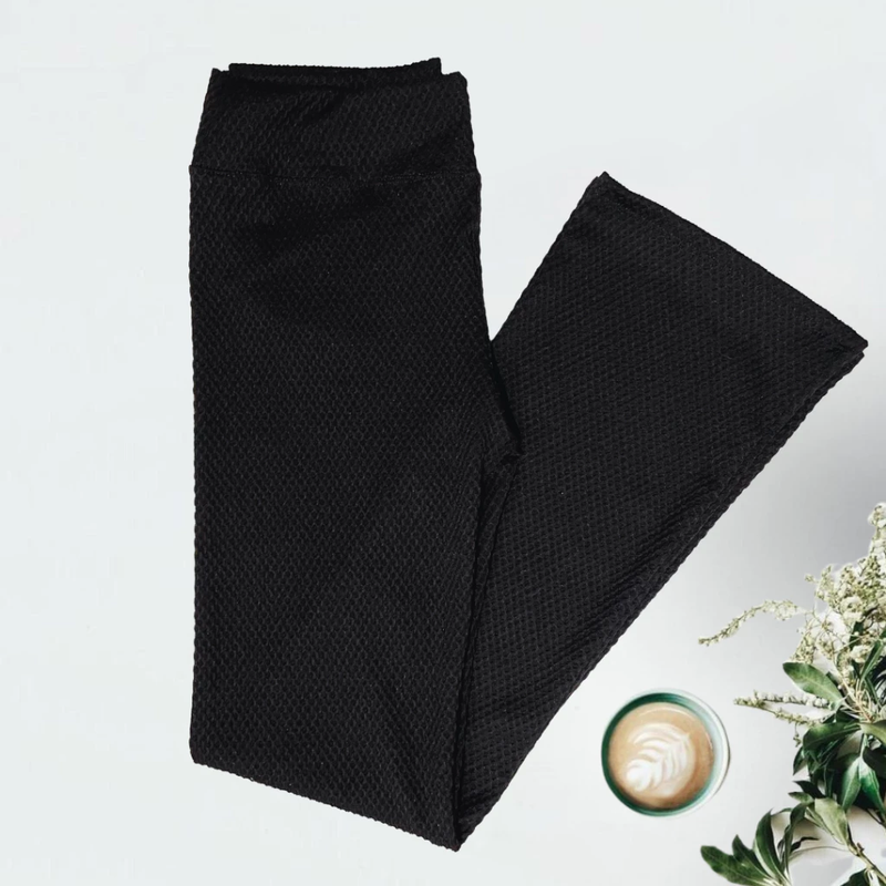 Calça Feminina Flare Bailarina colmeia casual