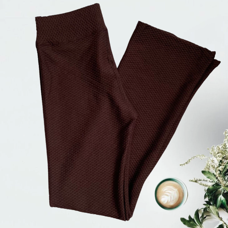 Calça Feminina Flare Bailarina colmeia casual